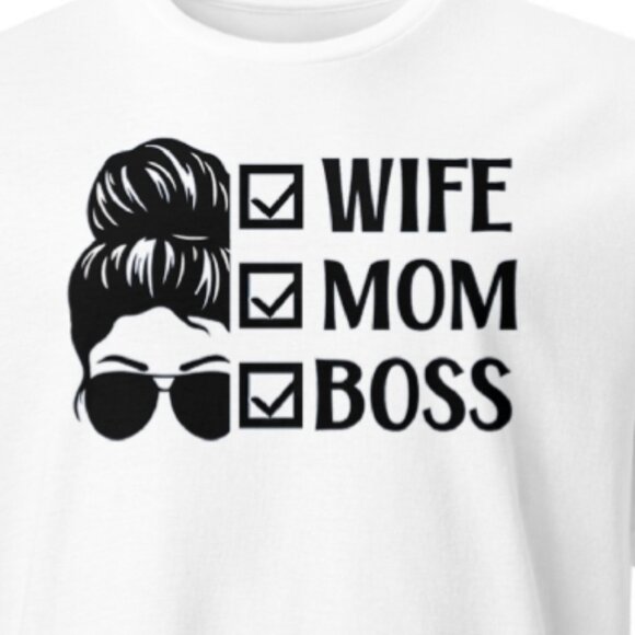 MOTHER WIFE UNISEX T-SHIRTS GILDEN 100% COTTON - Picture 5 of 6